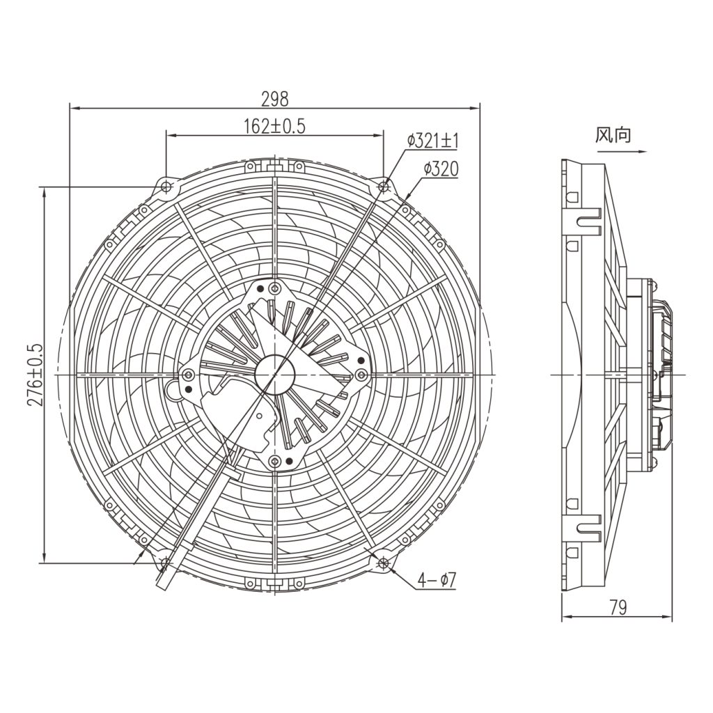 LNF1124A WS 24V 10inch brushless dc axial fan